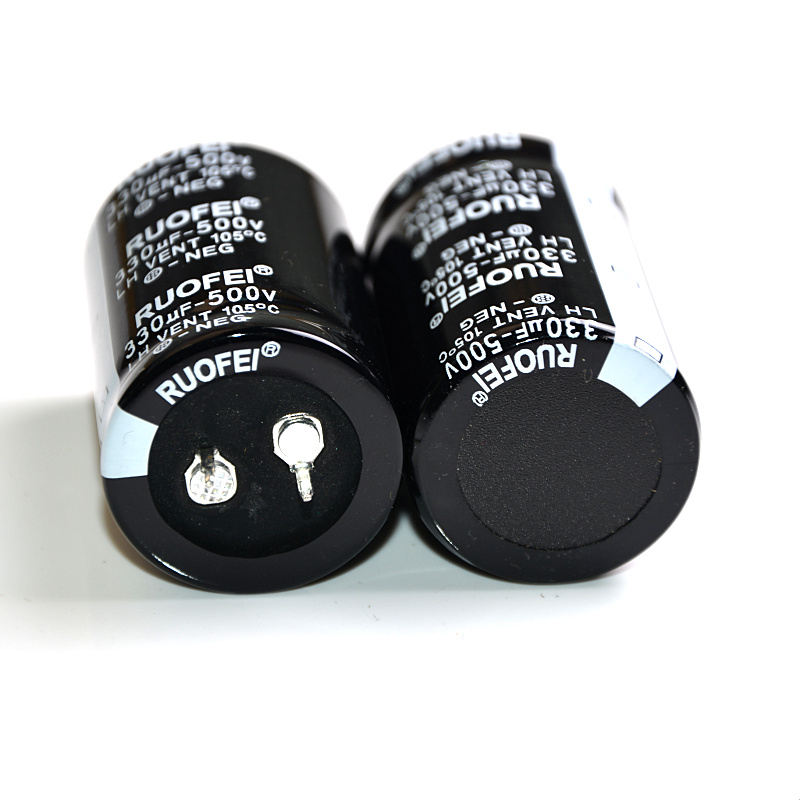 Ruofei 2-Pin 35×45mm Snap-in Electrolytic Capacitor 330μF 500V